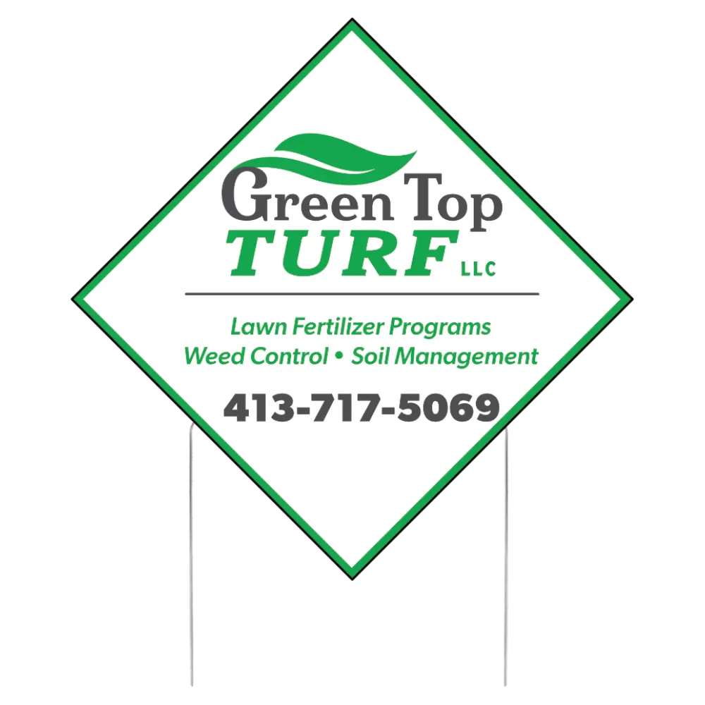 22" Diamond Yard sign (4mm corrugated plastic)