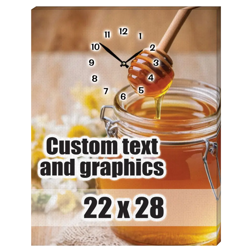 22x28 Canvas frame w/musical clock