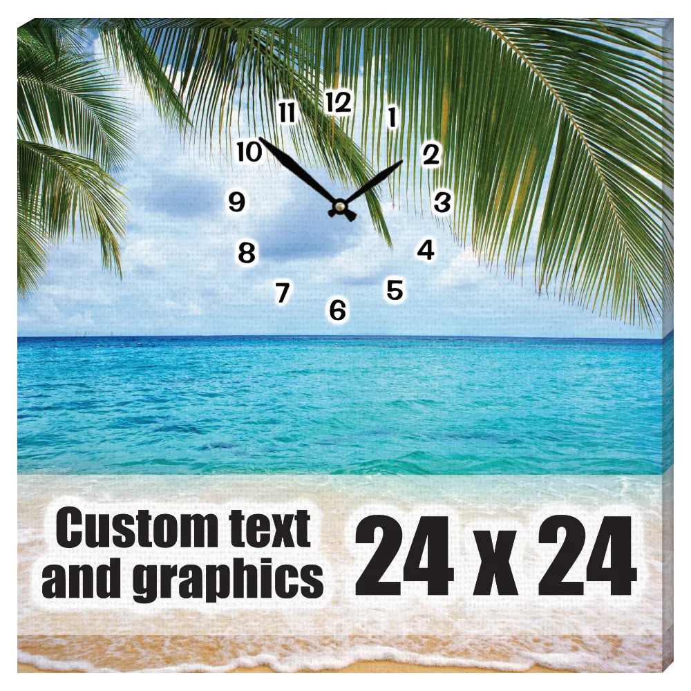 24x24 Canvas frame w/musical clock