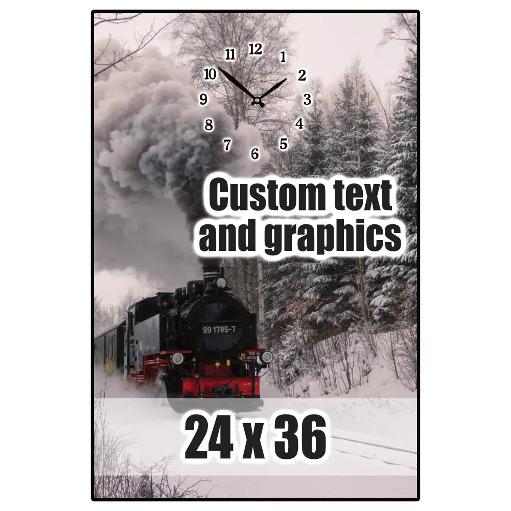 24x36 Plaque clock