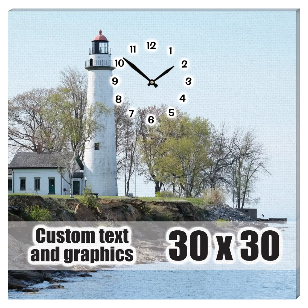 30x30 Canvas frame w/musical clock