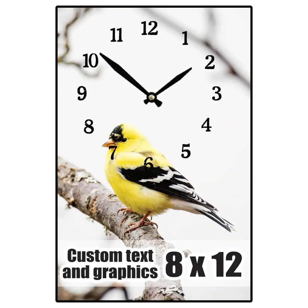 8x12 Plaque clock