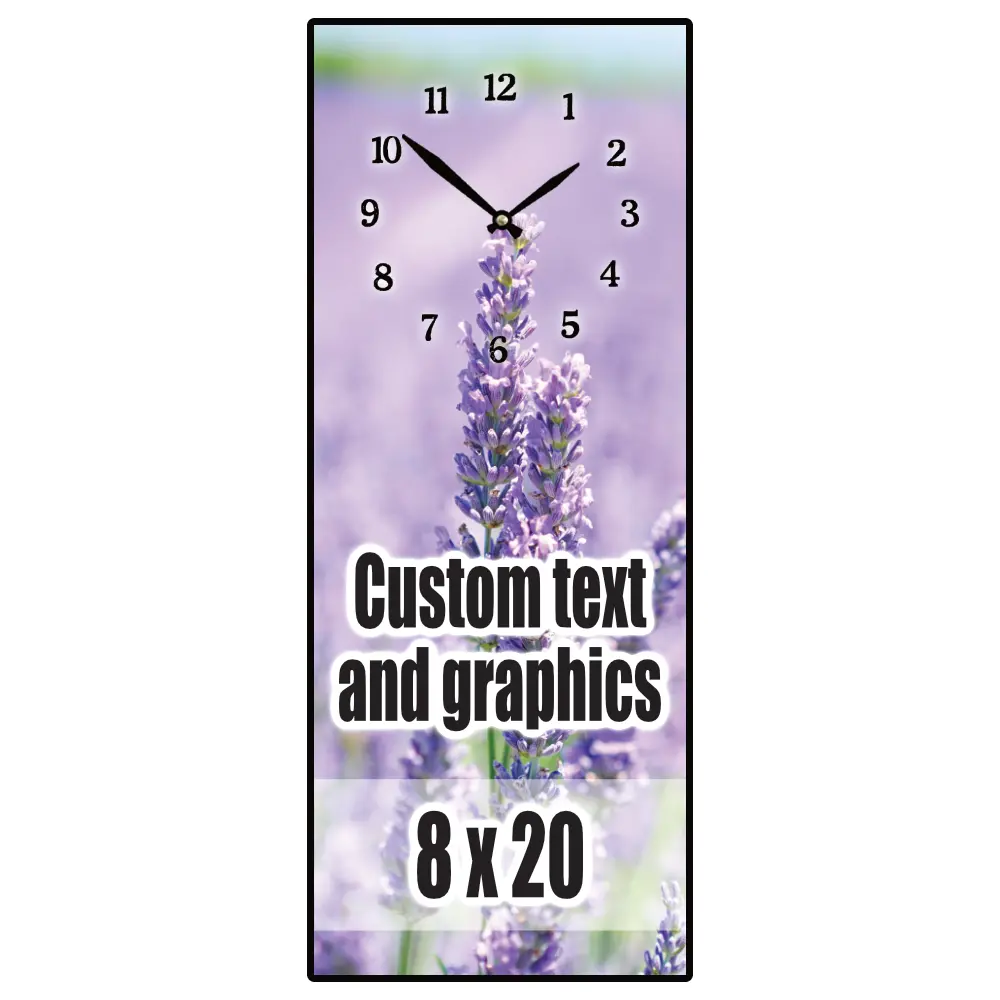 8x20 Plaque clock with Westminster Chimes