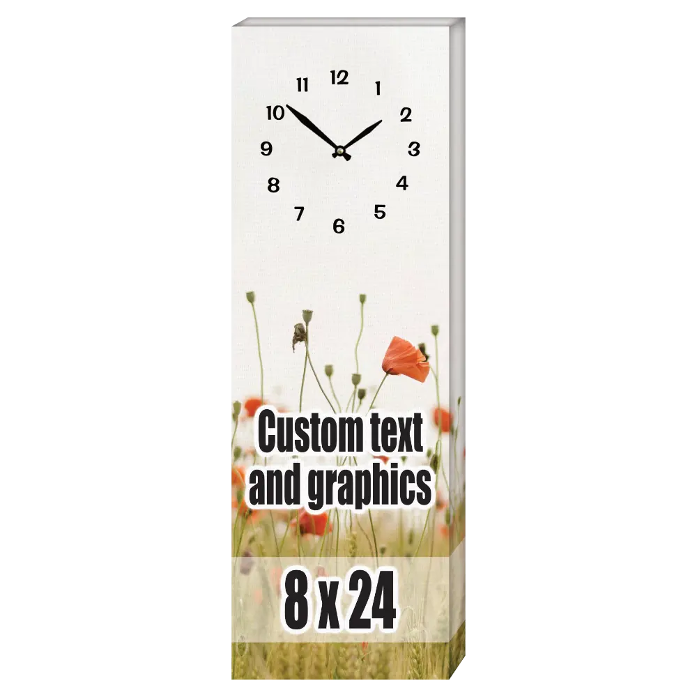 8x24 Canvas frame w/clock