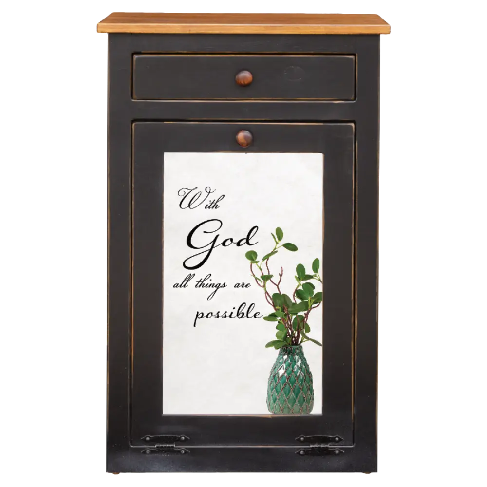 Black Trash Cabinet