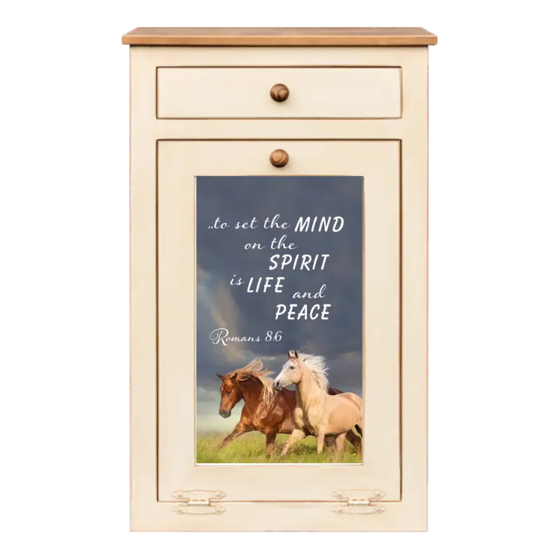 Brown Trash Cabinet
