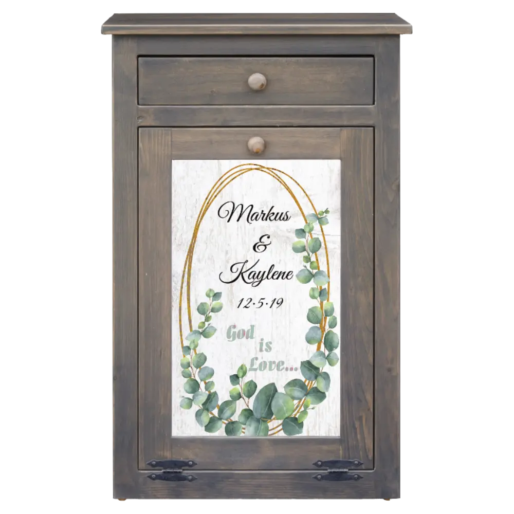 Grey Trash Cabinet