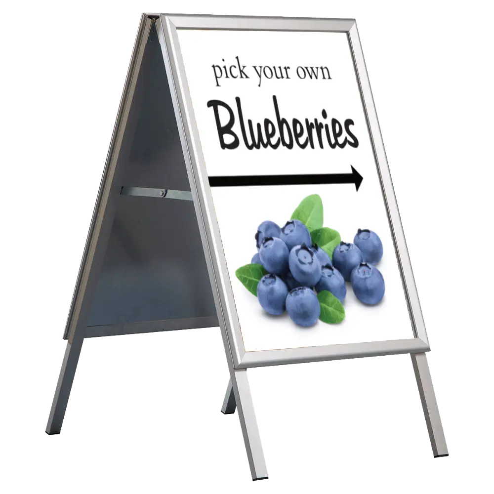 A-Frame Sidewalk Sign, 22x28, Snap frame Silver