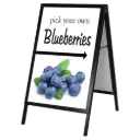 A-Frame Sidewalk Sign, 22x28, Slide-in frame Black