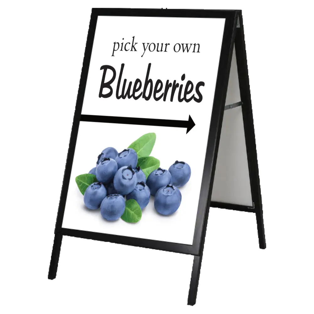 A-Frame Sidewalk Sign, 30x40, Slide-in frame Black