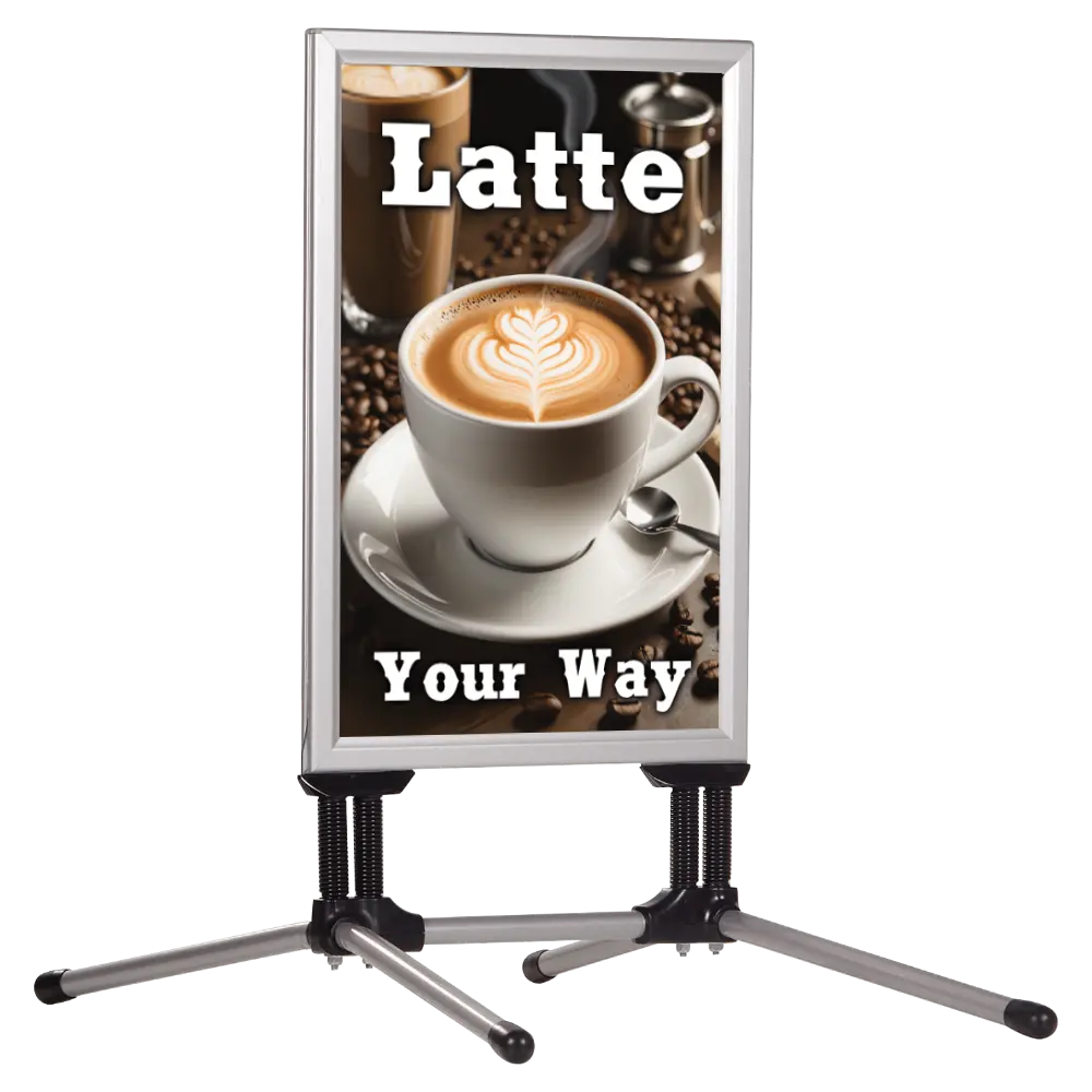 SwingPro Sidewalk Sign, 24x36, Snap frame Silver