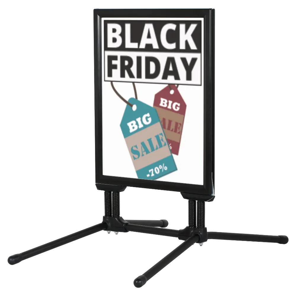 SwingPro Sidewalk Sign, 24x36, Slide-in frame Black