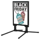 SwingPro Sidewalk Sign, 22x28, Slide-in frame Black
