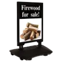 WindPro Sidewalk Sign, 24x36, Snap frame Black, Water Base Black