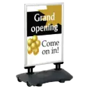 WindPro Lite Sidewalk Sign, 28x44, Snap frame Silver, Newtech Waterbase Grey