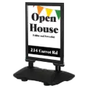 WindPro Plus Sidewalk Sign, 22x28, Snap frame Black, Newtech Waterbase Black