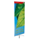 Cross Banner, 31.5 wide x 78.74 high, Aluminum silver