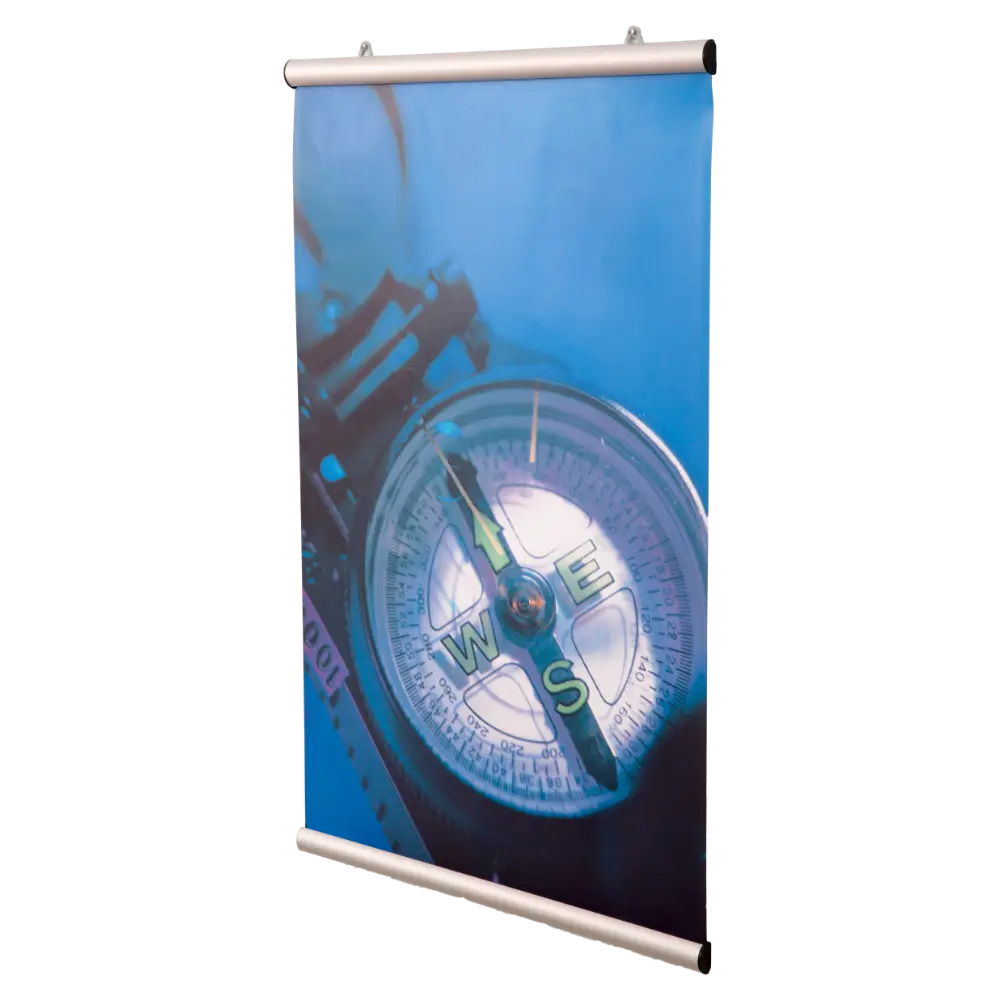 Snap set poster holder, 22 wide, Aluminum silver