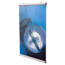 Snap set poster holder, 24 wide, Aluminum silver