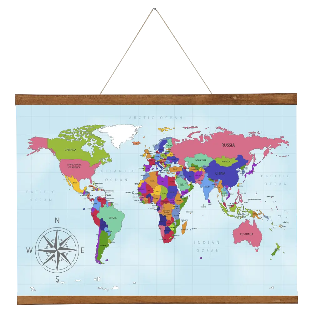 Wood magnetic poster holder, 14 wide, Dark Wood