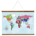 Wood magnetic poster holder, 40 wide, Dark Wood