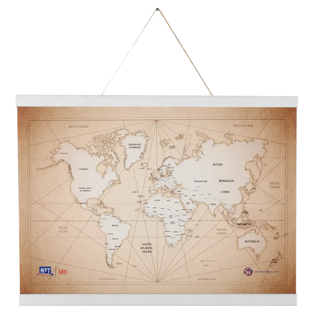 Wood magnetic poster holder, 30 wide, White