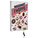 Convex LED box, 22x28, Snap frame Silver, Single-sided, Wall mount