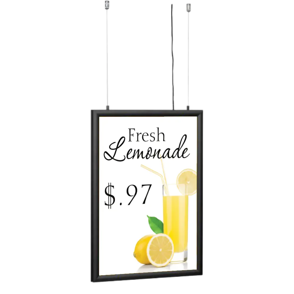 Best Buy Smart LED box, 18x24, 1" Snap frame Black, Double-sided, Ceiling mount