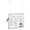 Best Buy Smart LED box, 18x24, 1" Snap frame Silver, Double-sided, Ceiling mount