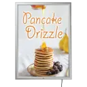 Lockable Weatherproof Smart LED box, 24x36, 1.38" Snap frame Silver, Single-sided, Wall mount