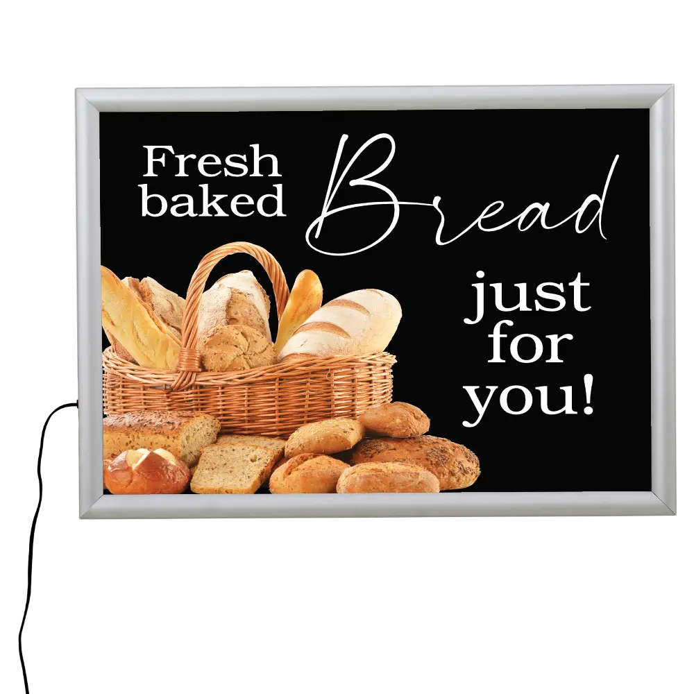 Buy Max LED box, 18x24, 1" Snap frame Silver, Single-sided, Wall mount