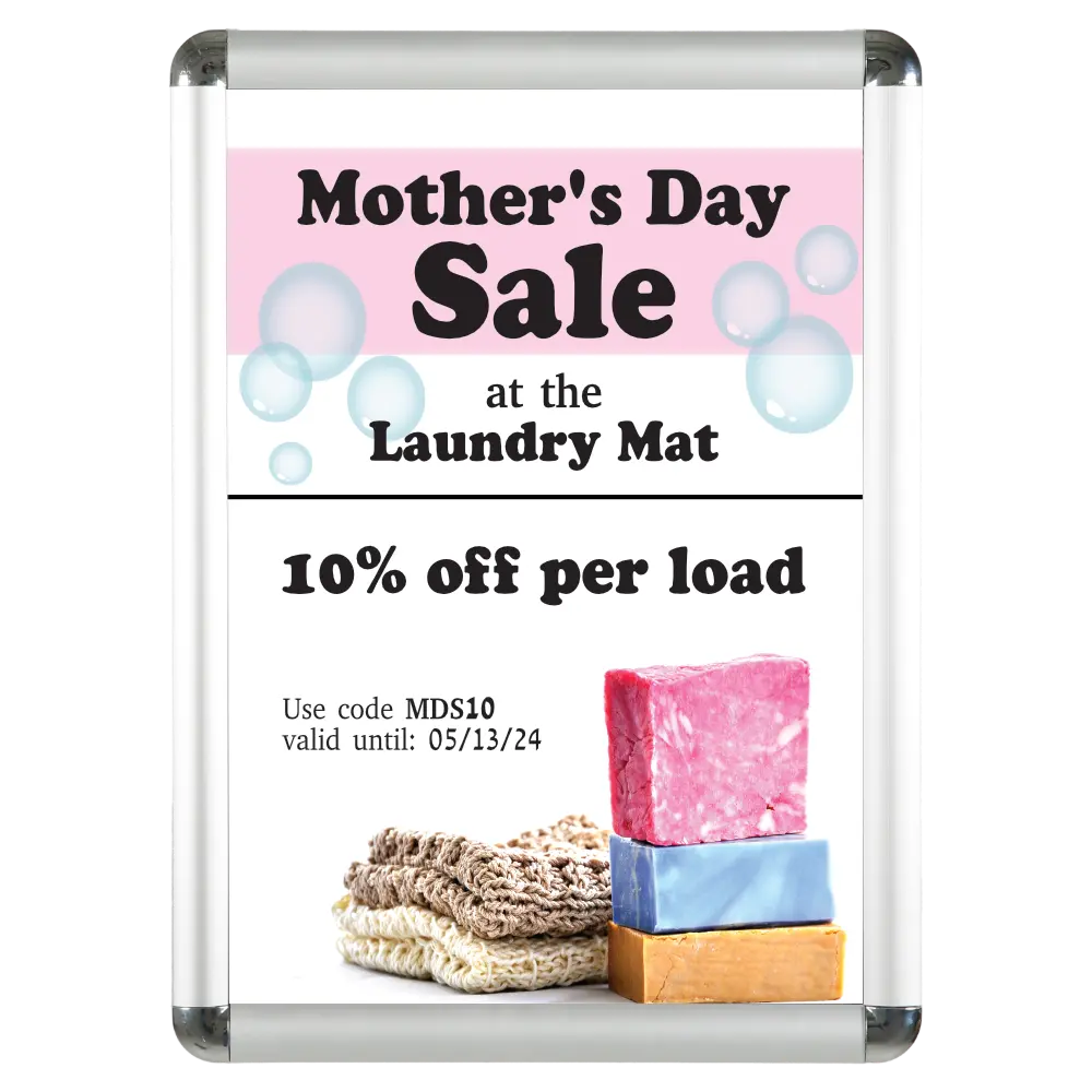 Rounded Poster frame, 18x24, 1" Round snap frame Silver