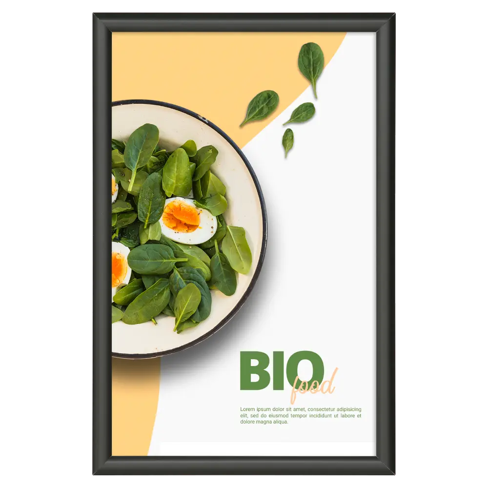 Standard Poster frame, 18x24, 1" Mitered snap frame Black