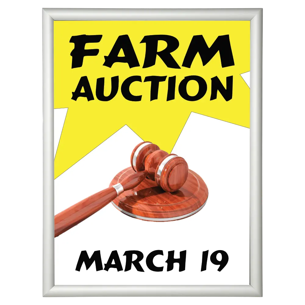 Large Poster frame, 27x40, 1.77" Mitered snap frame Silver