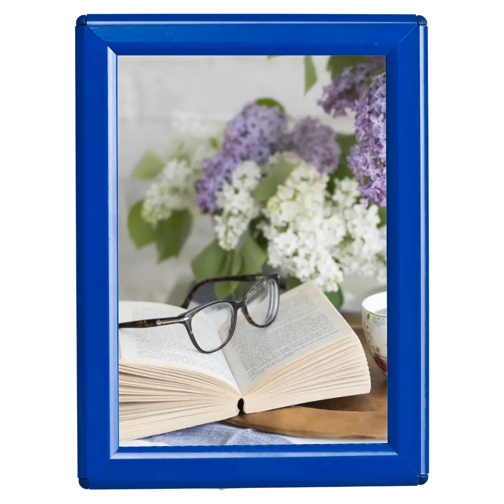 Opti-small Poster frame, 5x7, 0.55" Mitered snap frame Blue