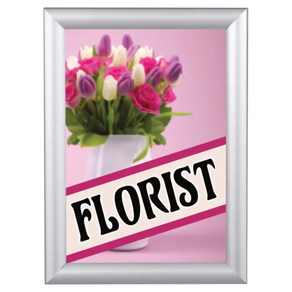 Window Poster frame, 8.5x11, 1" Mitered snap frame Silver