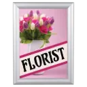 Window Poster frame, 8.5x11, 1" Mitered snap frame Silver