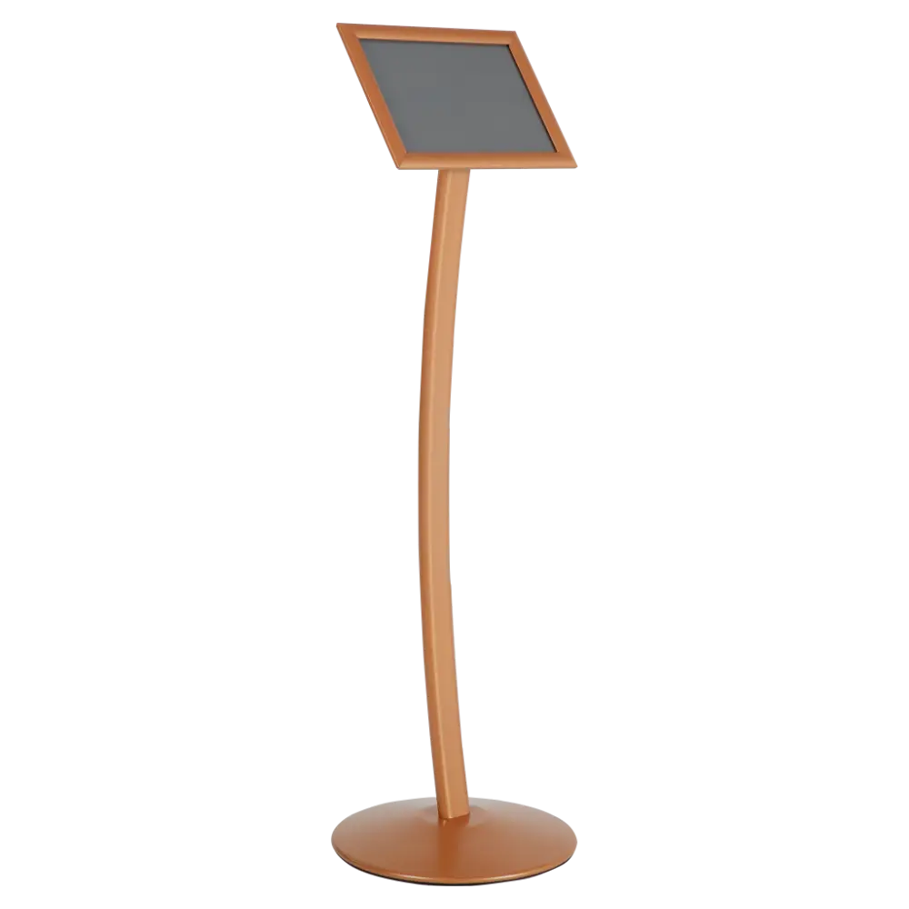 Curved Menu board, 11x17, Snap frame Copper