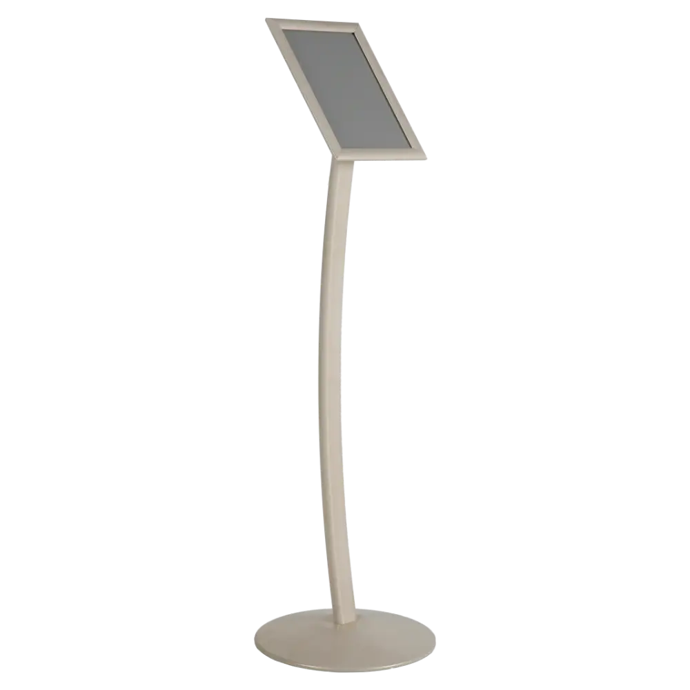 Curved Menu board, 8.5x11, Snap frame White Pearlic