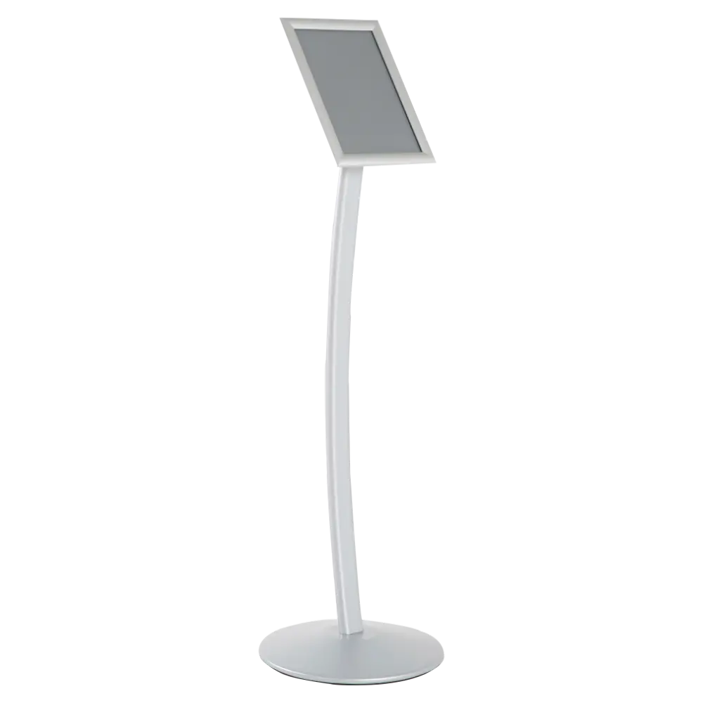 Curved Menu board, 8.5x11, Snap frame Silver