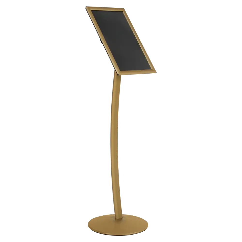 Simplistic Curved Menu board, 11x17, Snap frame Gold