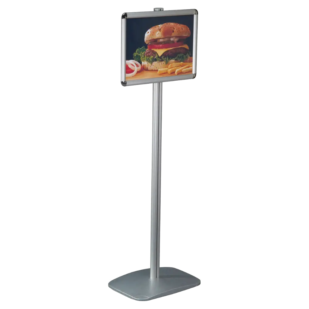 Adjustable Menu board, 8.5x11, Snap frame Silver
