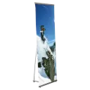 Quick Banner, 39.37 wide x 78.74 high, Aluminum silver