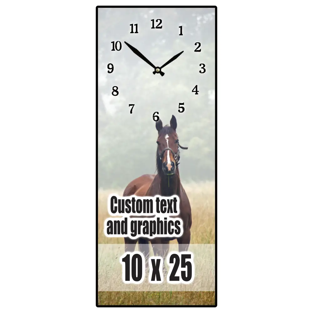 10x25 Plaque w/musical clock