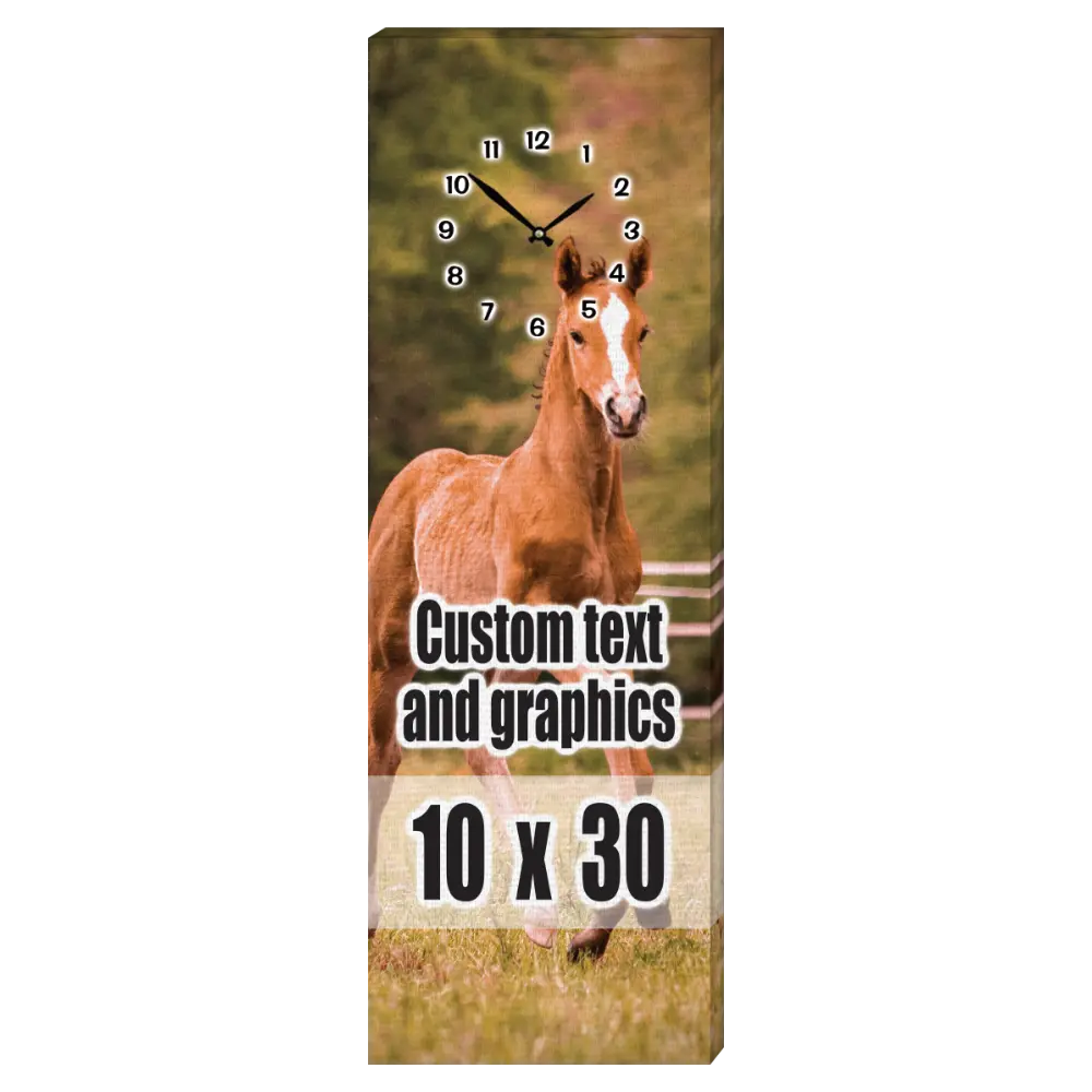 10x30 Canvas frame w/musical clock