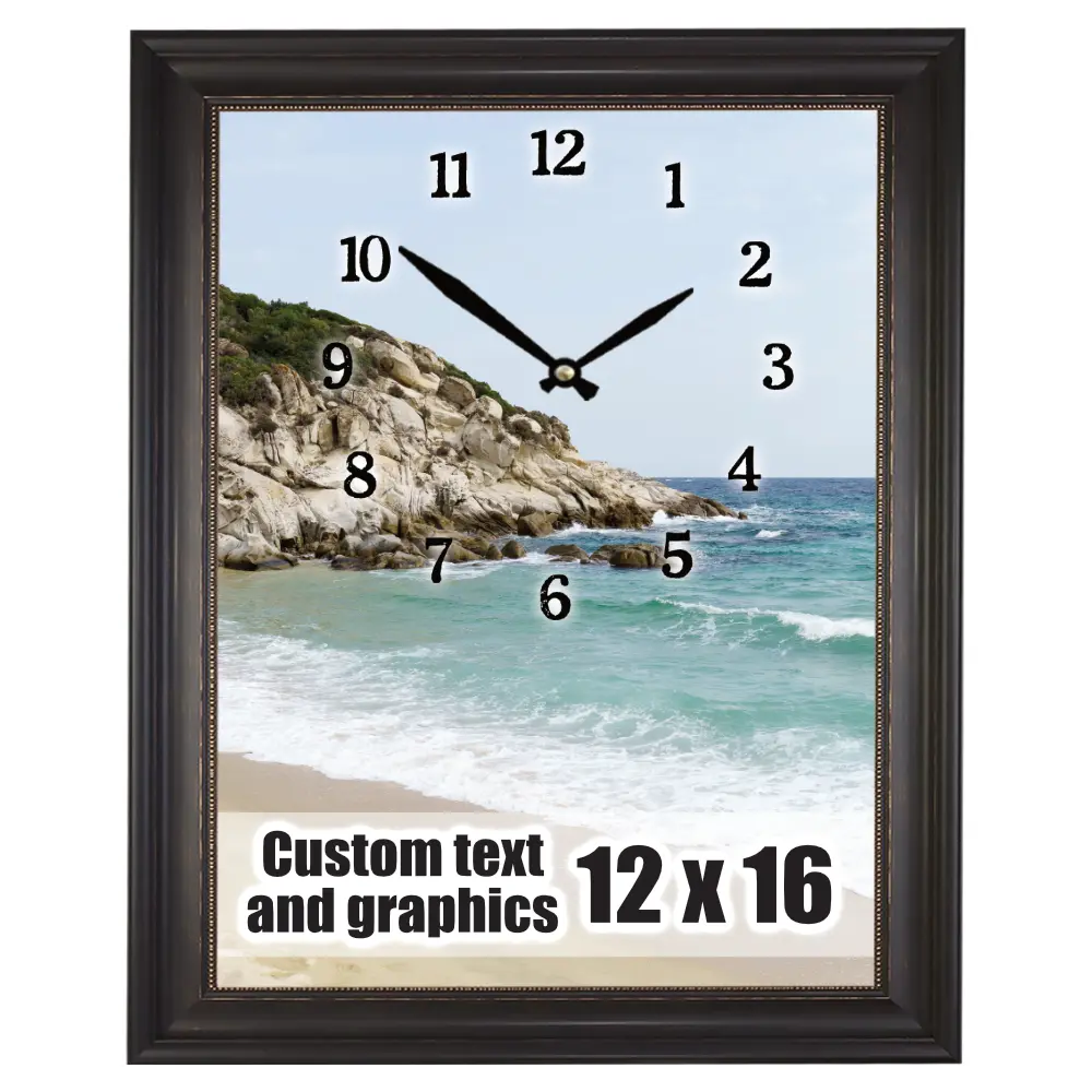 12x16 Framed artwork w/clock