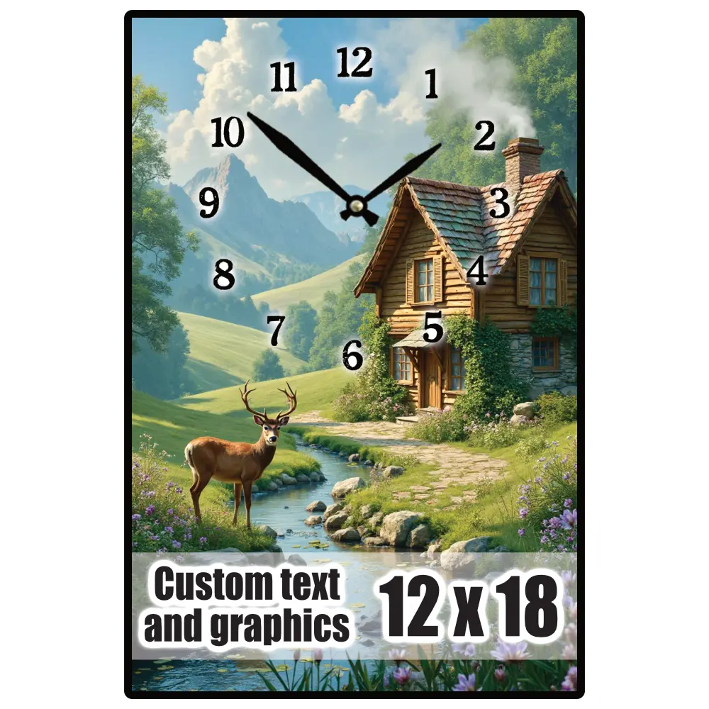 12x18 Plaque clock with Westminster Chimes