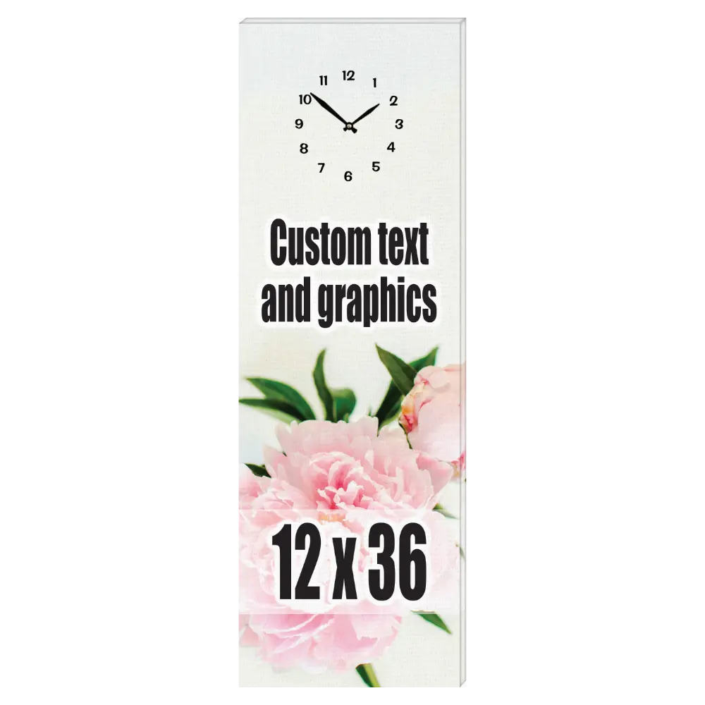 12x36 Canvas frame w/clock
