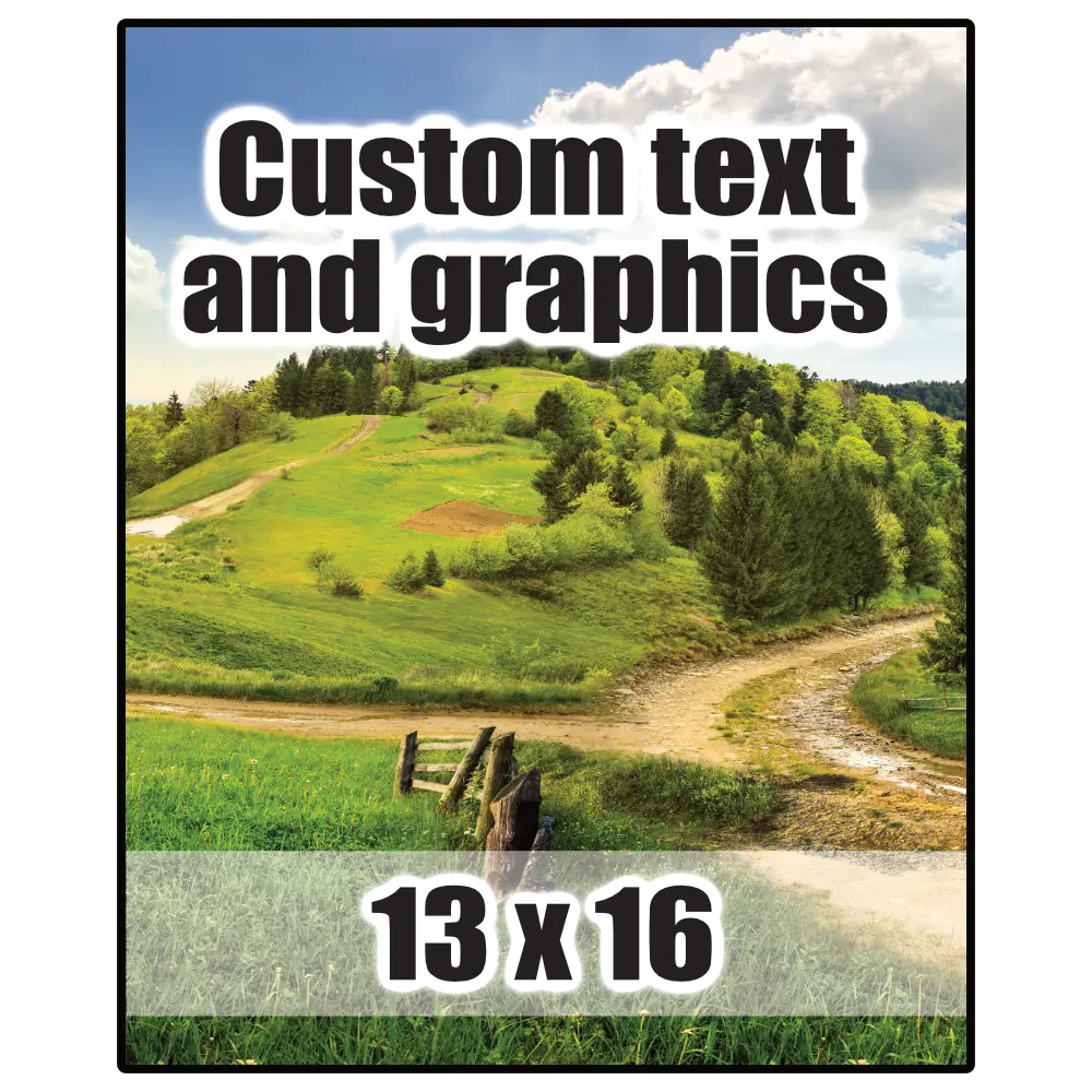 13x16 Plaque w/keyhole and finished edge