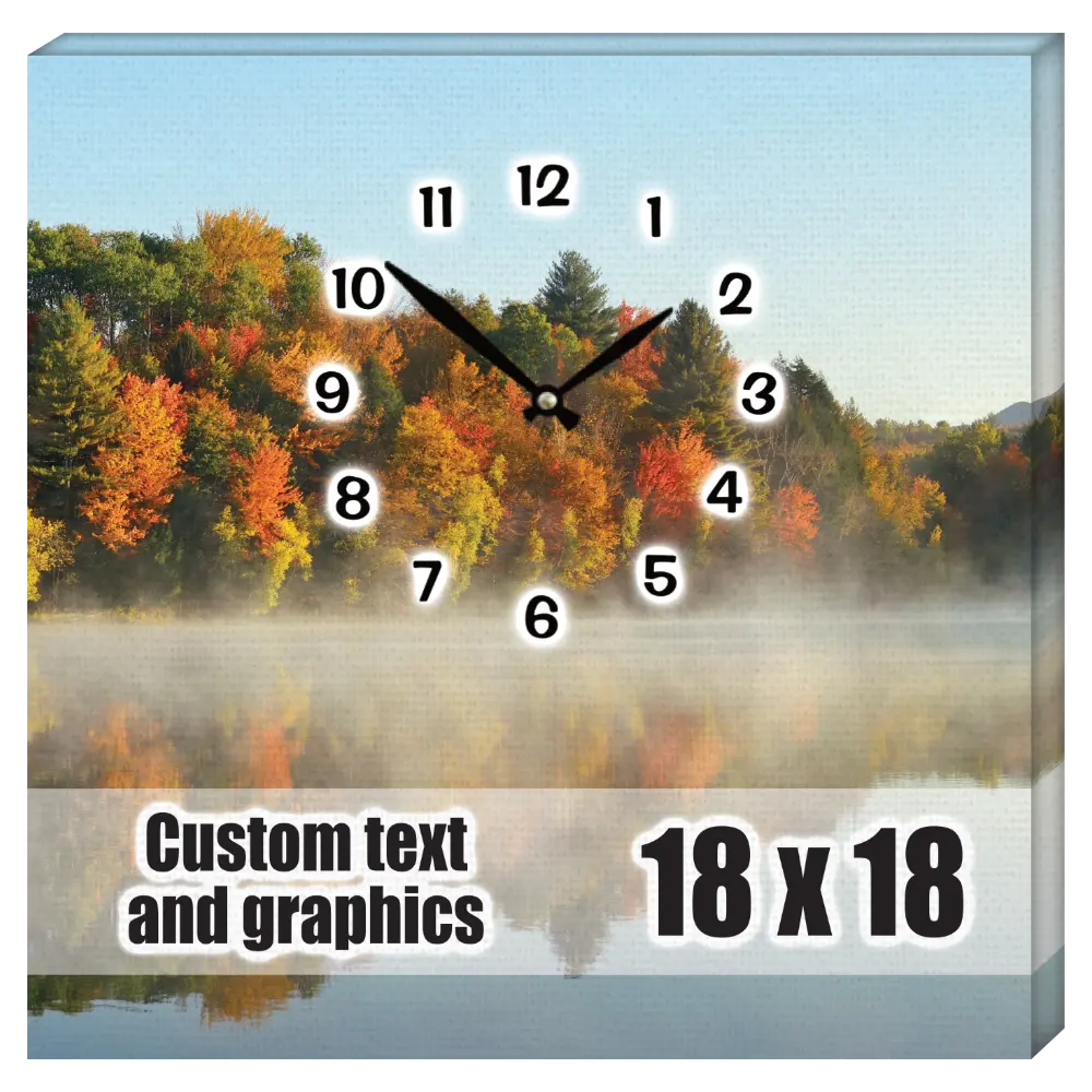 18x18 Canvas frame w/musical clock